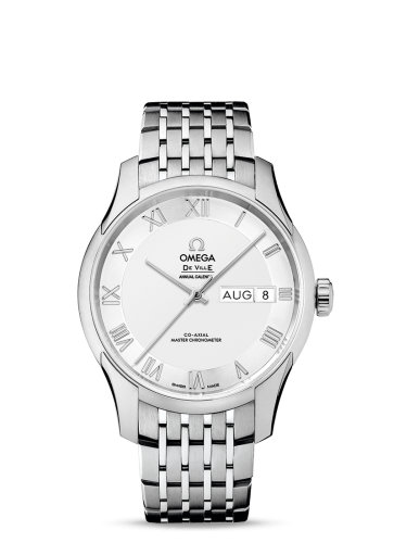 Omega De Ville Hour Vision Master Chronometer Annual Calendar Stainless Steel / Silver / Bracelet