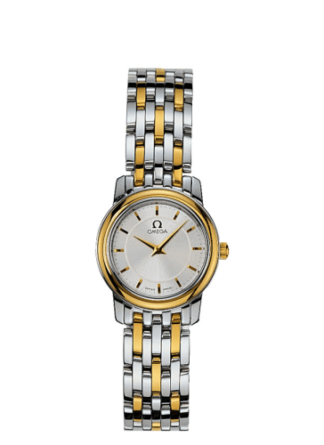 Omega De Ville Prestige Quartz 22 Stainless Steel / Yellow Gold / Silver / Bracelet