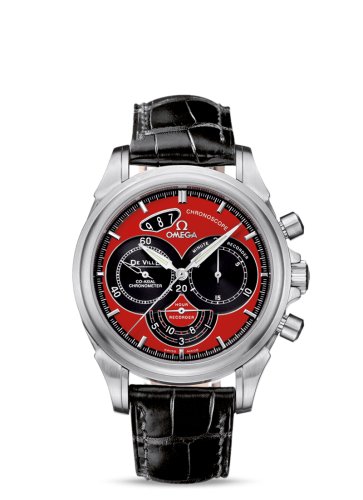 Omega De Ville Co-Axial 41 Chronoscope Stainless Steel / Red