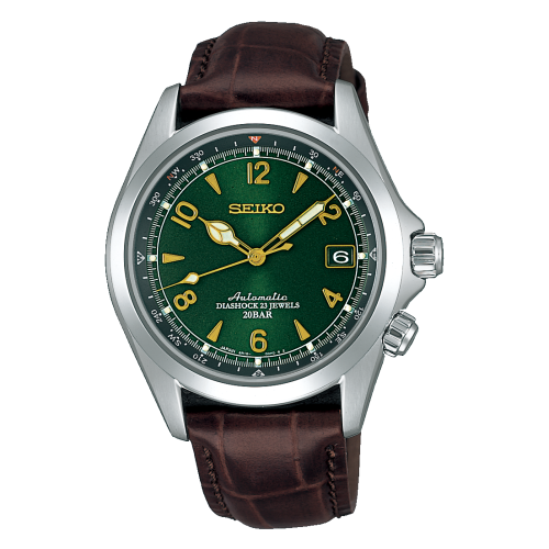 Seiko Mechanical Alpinist Stainless Steel / Green / Strap