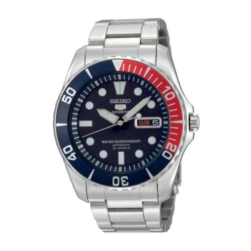 Seiko 5 Sports Stainless Steel / Blue / Pepsi / Bracelet