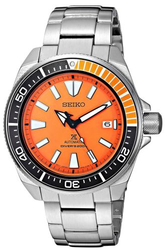 Seiko Prospex Diver Samurai Stainless Steel / Orange / Bracelet