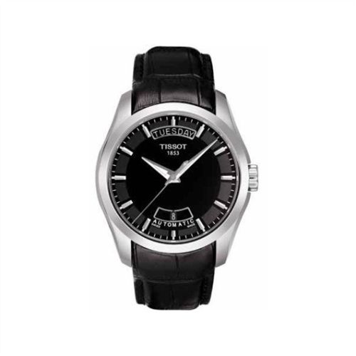 Tissot Couturier Automatic Day-Date Stainless Steel / Black / Strap