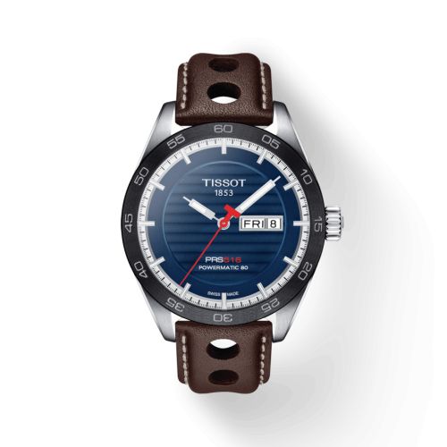 Tissot PRS 516 Powermatic 80 Stainless Steel / Blue / Calf