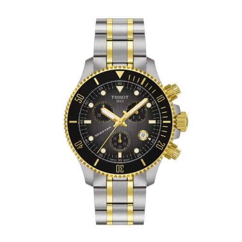 Tissot Seastar 1000 Quartz Chronograph Stainless Steel - Yellow Gold / Grey / Bracelet
