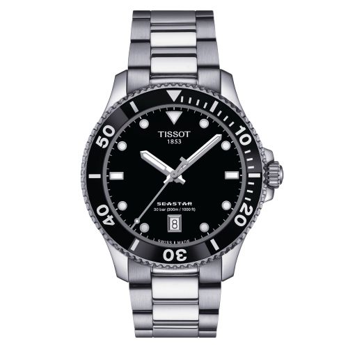 Tissot Seastar 1000 Quartz 40 Stainless Steel / Black / Bracelet