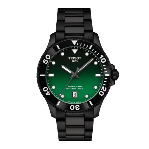 Tissot Seastar 1000 Quartz 40 PVD / Green Gradient / Bracelet