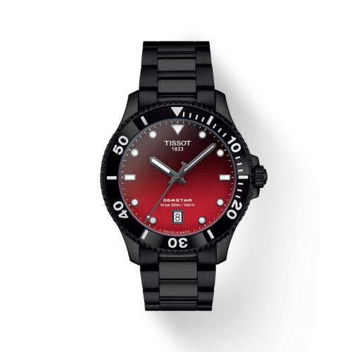 Tissot Seastar 1000 Quartz 40 PVD / Red Gradient / Bracelet