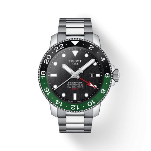 Tissot Seastar 1000 Powermatic 80 GMT Stainless Steel / Black / Bracelet