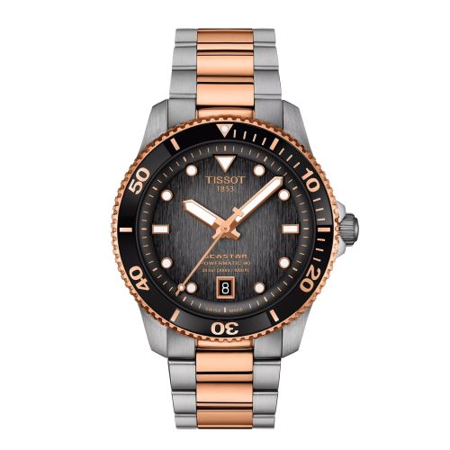 Tissot Seastar 1000 Powermatic 80 40 Stainless Steel - Rose Gold / Grey / Bracelet
