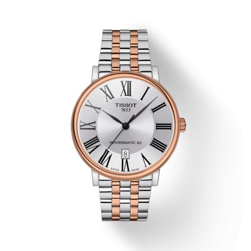 Tissot Carson Premium Powermatic 80 Stainless Steel / Rose Gold PVD / Silver / Bracelet