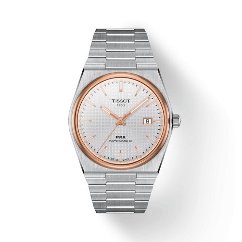 Tissot PRX Powermatic 80 Stainless Steel / Rose Gold PVD / Silver