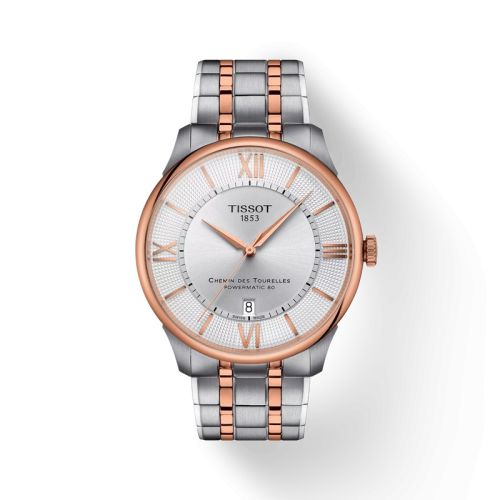Tissot Chemin Des Tourelles Powermatic 80 42 Stainless Steel - Rose Gold / Silver / Bracelet