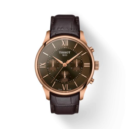 Tissot Chemin Des Tourelles Chronograph Automatic Rose Gold / Brown