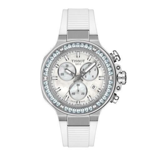 Tissot T-Race Chronograph 38 Stainless Steel - Ceramic Baguettes / MOP