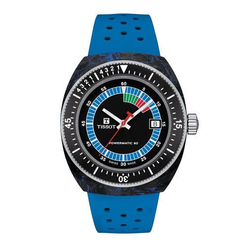Tissot Sideral Forged Carbon / Blue