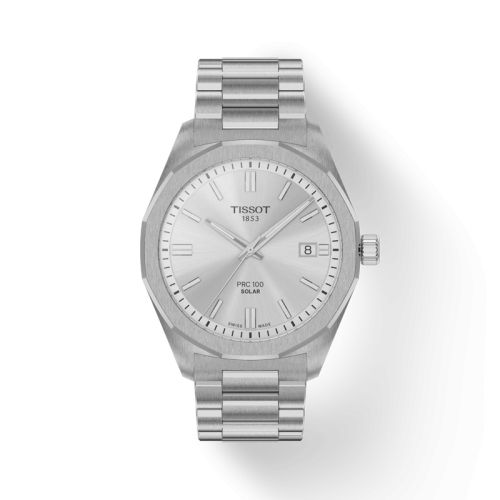 Tissot PRC 100 Solar Quartz 39 Stainless Steel / Silver / Bracelet