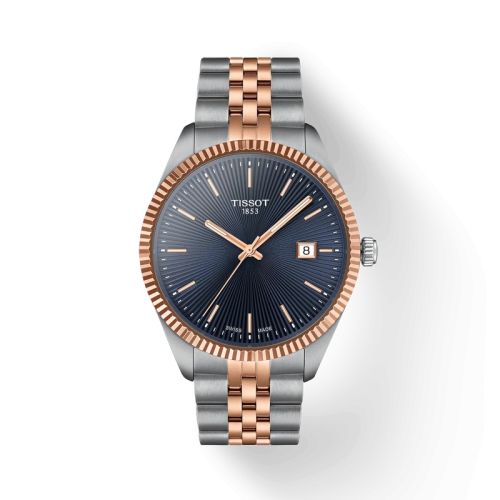 Tissot Ballade 40 Stainless Steel - Rose Gold / Blue / Bracelet