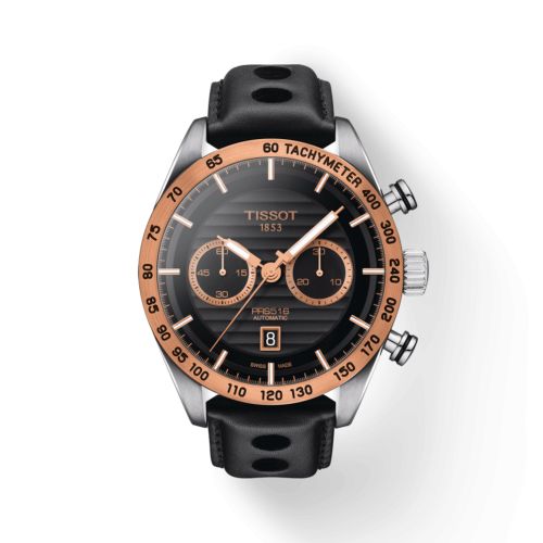 Tissot PRS 516 Automatic Chronograph 45 Stainless Steel - Rose Gold / Black