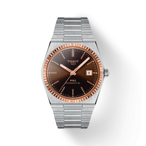 Tissot PRX Powermatic 80 Stainless Steel - Rose Gold / Brown