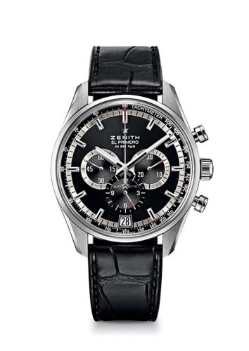 Zenith El Primero 36.000 VPH Stainless Steel / Black / Alligator