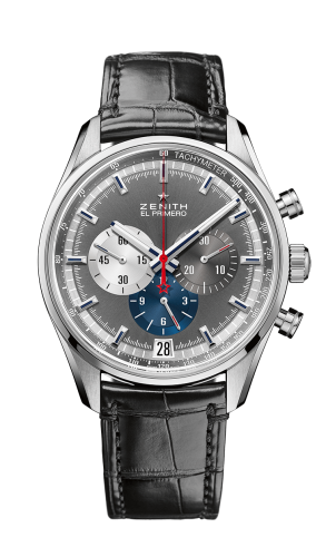 Zenith El Primero Chronomaster 42 Stainless Steel / Anthracite / Alligator
