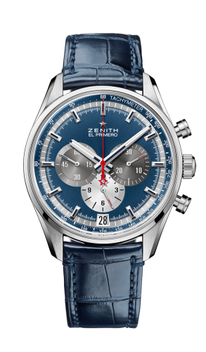 Zenith El Primero Chronomaster 42 Stainless Steel / Blue / Alligator