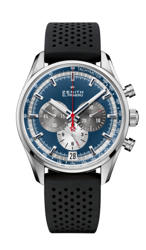 Zenith El Primero Chronomaster 42 Stainless Steel / Blue / Rubber