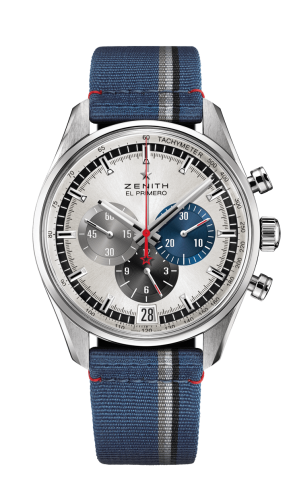 Zenith El Primero Chronomaster 42 Stainless Steel / Silver / Fabric