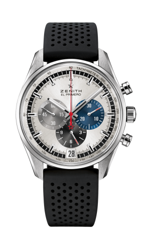 Zenith El Primero Chronomaster 42 Stainless Steel / Silver / Rubber