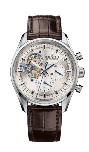 Zenith El Primero Chronomaster Open Stainless Steel / Silver / Alligator