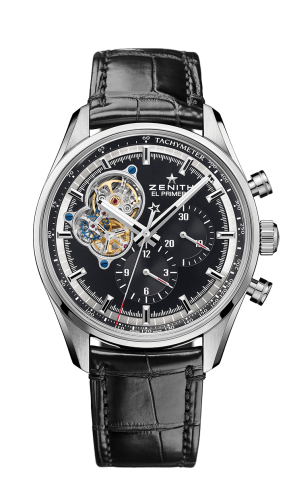 Zenith El Primero Chronomaster Open Stainless Steel / Black / Alligator