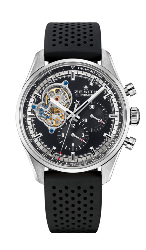 Zenith El Primero Chronomaster Open Stainless Steel / Black / Rubber