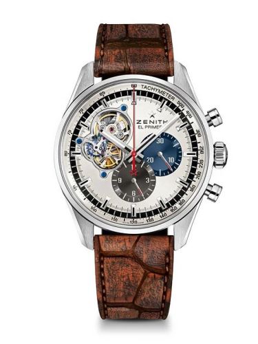 Zenith El Primero Chronomaster Open Stainless Steel / Silver 1969 / Alligator