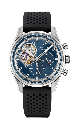 Zenith El Primero Chronomaster Open Stainless Steel / Blue / Rubber