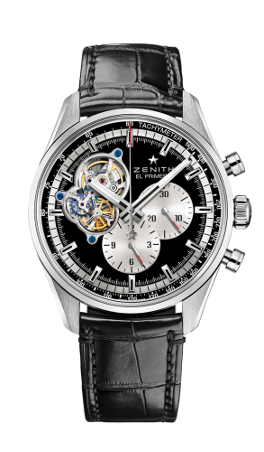 Zenith El Primero Chronomaster Open Stainless Steel / Black / Alligator