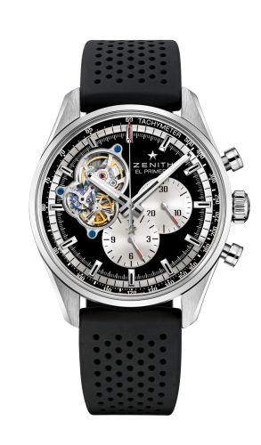 Zenith El Primero Chronomaster Open Stainless Steel / Black / Rubber
