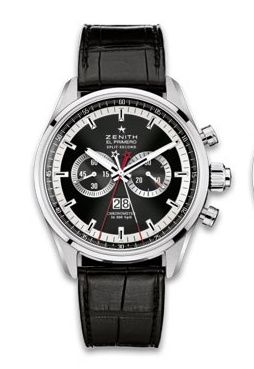 Zenith El Primero Rattrapante Stainless Steel / Black / Alligator
