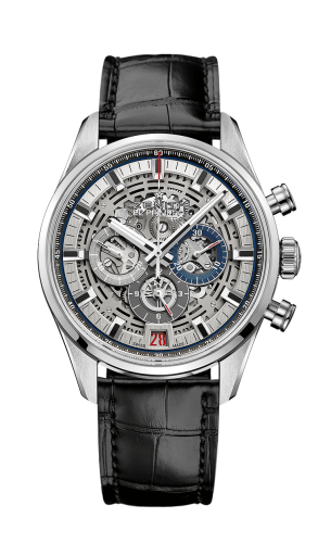 Zenith El Primero Chronomaster Full Open 42 Stainless Steel / Alligator