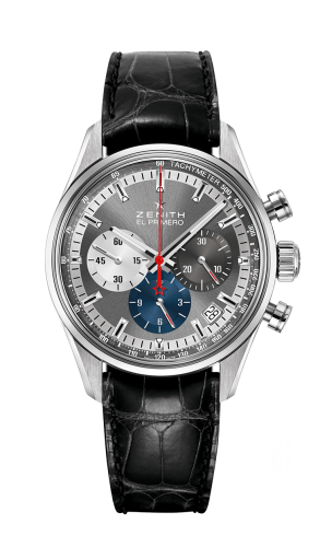 Zenith El Primero Chronomaster 38 Stainless Steel / Slate / Alligator