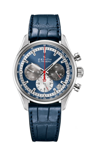 Zenith El Primero Chronomaster 38 Stainless Steel / Blue / Alligator