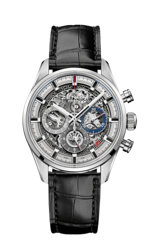 Zenith El Primero Chronomaster Full Open 38 Stainless Steel / Alligator