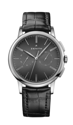 Zenith Elite Chronograph Classic Stainless Steel / Black / Alligator