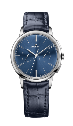 Zenith Elite Chronograph Classic Stainless Steel / Blue / Alligator