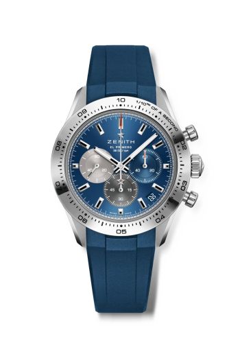 Zenith Chronomaster Sport Stainless Steel / Blue / Rubber