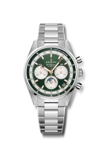 Zenith Chronomaster Original Triple Calendar Stainless Steel / Green / Bracelet / Boutique Edition