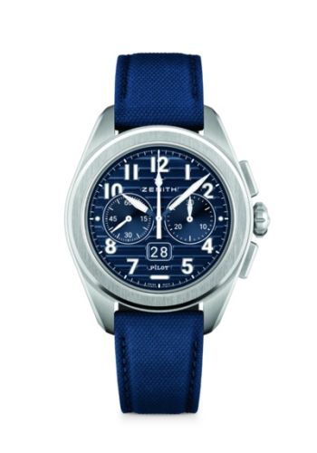 Zenith PILOT Big Date Flyback Stainless Steel / Blue / Boutique Edition