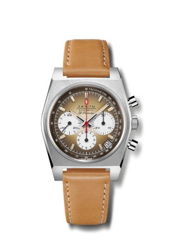 Zenith El Primero A385 Revival Stainless Steel / Brown / Strap