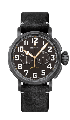 Zenith Pilot Type 20 Ton-Up Chronograph Aged Steel / Black