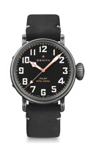 Zenith Pilot Type 20 Ton Up Aged Steel / Black / Strap
